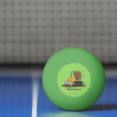 ブルおもしろいドライビングブルドーザー 卓球ボール (ネット)