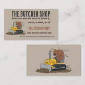 ブルおもしろいドライビングブルドーザー 名刺 (正面/裏面)