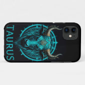 ブルとゴールドのアクセントが鮮やかな牡牛座の星座記号 Case-Mate iPhoneケース (裏面(横))