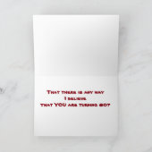 ブルは真剣で「ハッピー60誕生日」と言う カード (内部)