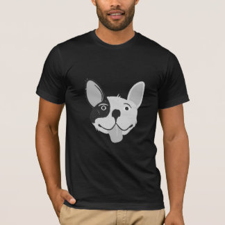 ブルよくはしゃぐフランスのドッグイラストレーション Tシャツ