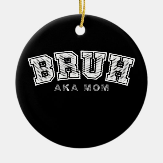 ブルアカママおもしろいマザーズデイレトロヴィンテージ セラミックオーナメント (正面)