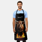 ブルアンドグリルBBQ エプロン (着用した状態)