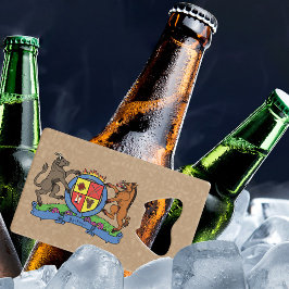 ブルアンドボーランパントBBQコートオブアームズ クレジットカード栓抜き