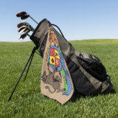 ブルアンドボーランパントBBQコートオブアームズ ゴルフタオル (グリーン)