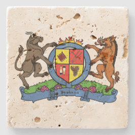 ブルアンドボーランパントBBQコートオブアームズ ストーンコースター