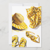 ブルイエロープールパーティーボーイ誕生日招待状 招待状 (裏面)