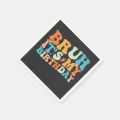 ブルイットイマイ誕生日グルービーレトロ スタンダードカクテルナプキン (角)