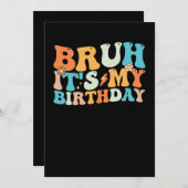 ブルイットイマイ誕生日グルービーレトロ 招待状 (正面/裏面)