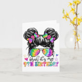 ブルイツマイナイ9誕生日絞り染めメッシーブン9年 カード (黄色い花)