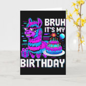 ブルイツマイ誕生日ラマナタボーイガールファミリーパ カード (黄色い花)