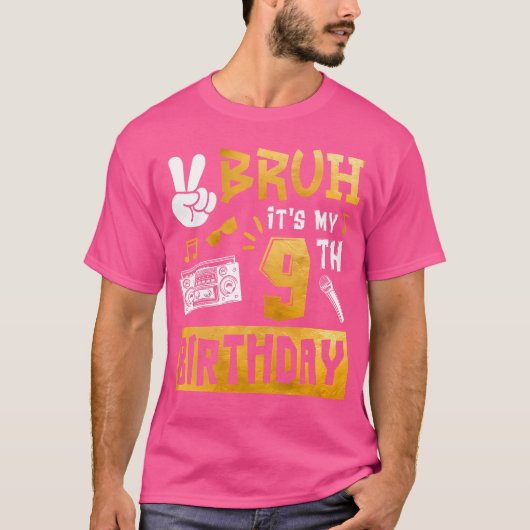 ブルイツマイ9誕生日9歳Bdayテーマお尻 Tシャツ (正面)
