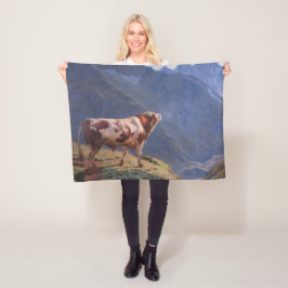 ブルインザアルプス(by Eugene Burnand) フリースブランケット