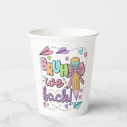 ブルウィーバックおもしろい新学期幼稚園 紙コップ (正面)