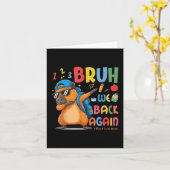 ブルウェ新学期2級先生カピバラ カード (黄色い花)