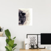 ブルウォーターカラー抽象芸術アート ポスター (ホームオフィス)