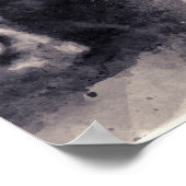 ブルウォーターカラー抽象芸術アート ポスター (角)