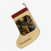 ブルエルクオータムイエロー スモールクリスマスストッキング (裏面 (吊り時))