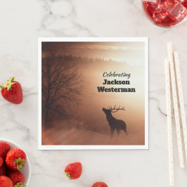 ブルエルクシルエットメモリアル スタンダードランチョンナプキン