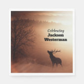 ブルエルクシルエットメモリアル スタンダードランチョンナプキン (正面)