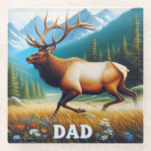 ブルエルクパパ ガラスコースター (正面)