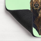 ブルエルクヘッド動物自然野生動物アート マウスパッド (コーナー)