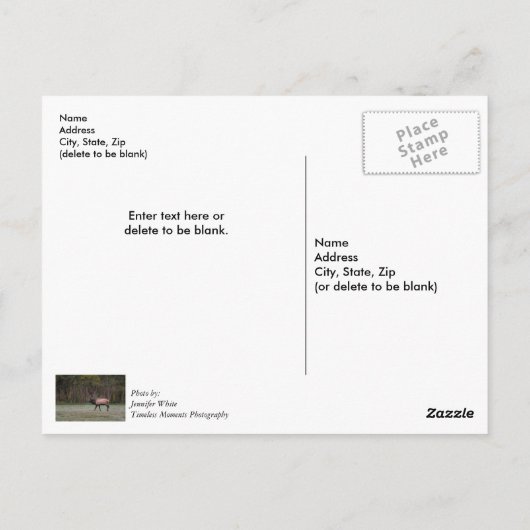 ブルエルクモーニングウォークありがとうはがき ポストカード (裏面)