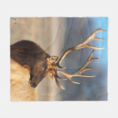 ブルエルク素晴らしのポートレート フリースブランケット (正面(横))