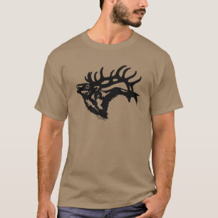 ブルエルク黒シルエット Tシャツ