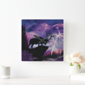 ブルエルク スクエア壁時計 (ホーム)