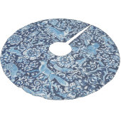 ブルエレガントーデルフトウッドランド動物鹿フローラ ブラッシュドポリエステルツリースカート (アングル)