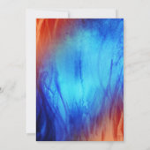 ブルエレガントーバラの火と氷の水結婚彩 招待状 (裏面)