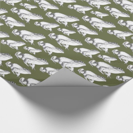 ブルカエル包み紙かわいいカエル包み紙 ラッピングペーパー (角)