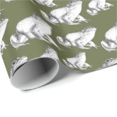 ブルカエル包み紙かわいいカエル包み紙 ラッピングペーパー (ロールコーナー)