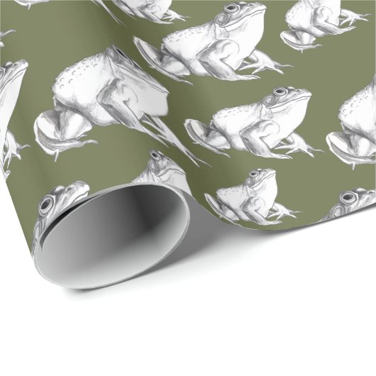 ブルカエル包み紙かわいいカエル包み紙 ラッピングペーパー (ロールコーナー)
