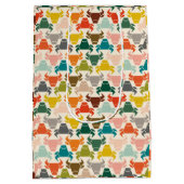 ブルカラフルヘ素朴ッドシルエット ミディアムペーパーバッグ (裏面)