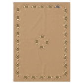 ブルカリブー – セピア テーブルクロス (正面)