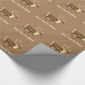 ブルカリブー – セピア ラッピングペーパー (角)