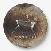 ブルカリブー（トナカイ） ペーパープレート (正面)