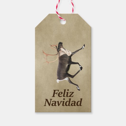 ブルカリブー – Feliz Navidad ギフトタグ (正面)