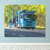 ブルカントリーのブルースティール キャンバスプリント (インサイチュ (ウッドフロア))