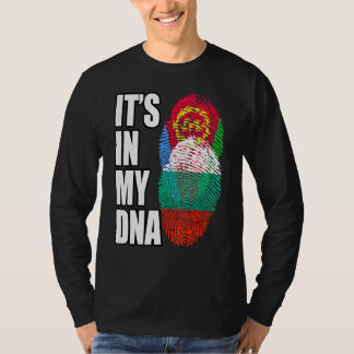 ブルガリアとエリトリアのミックスDNAフラッグヘリテージ Tシャツ