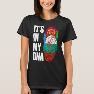 ブルガリアとエリトリアのミックスDNAフラッグヘリテージ Tシャツ