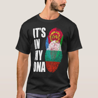 ブルガリアとエリトリアのミックスDNAフラッグヘリテージ Tシャツ