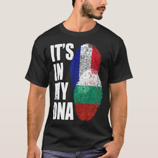 ブルガリアとミフランスのDNA国旗の伝統 Tシャツ