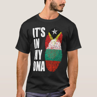 ブルガリアと東ティモールのミックスDNAフラッグヘリテージ Tシャツ