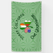 ブルガリアのアイリッシュアメリカンシャムロック国旗の個人設定 横断幕 (縦)