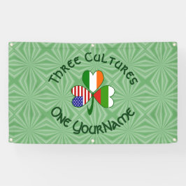 ブルガリアのアイリッシュアメリカンシャムロック国旗の個人設定 横断幕