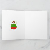 ブルガリアのエンジェルクリスマスパーソナライズされた国旗 カード (内部)