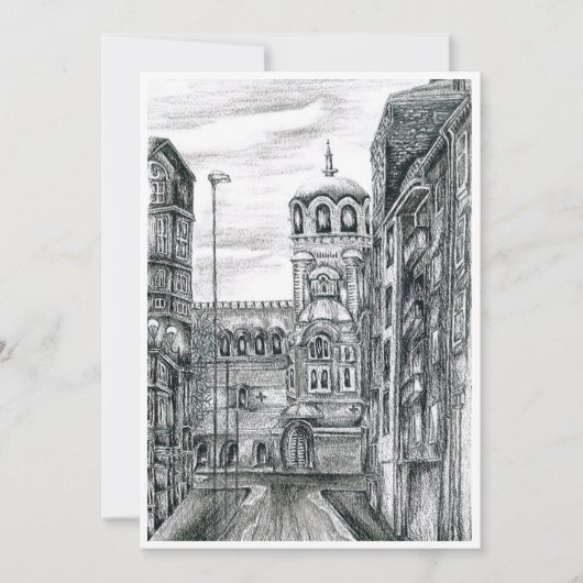 ブルガリアのソフィアの首都カード サンキューカード (正面)